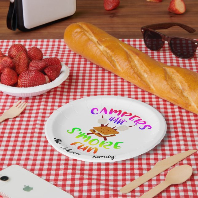 Personalised Campers Paper Plate (Picnic)