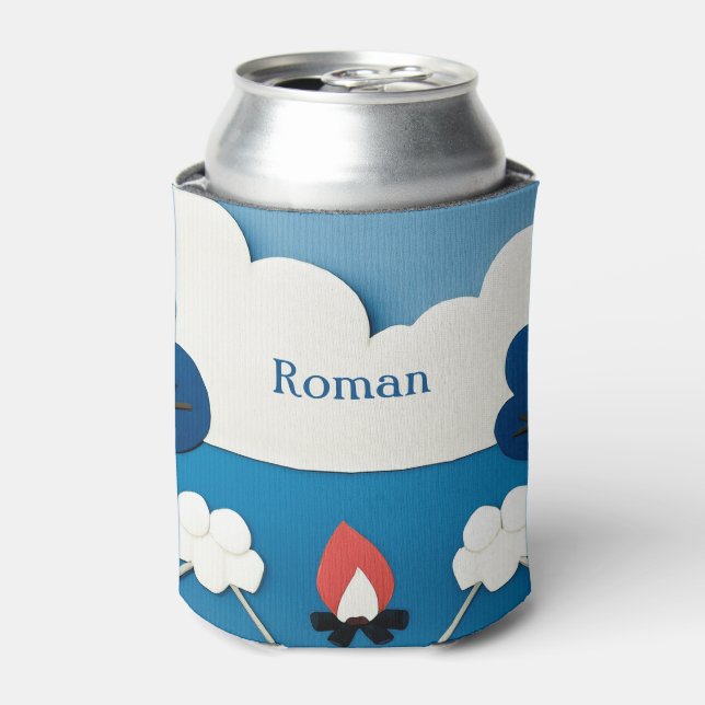 Personalised Campfire Smores Camping Outdoor Can Cooler (Can Front)