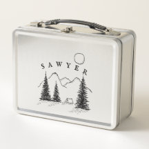 Personalised Camping Boy's Lunchbox - Stainless 