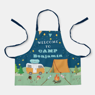 Personalised Camping Camp Out Party Apron