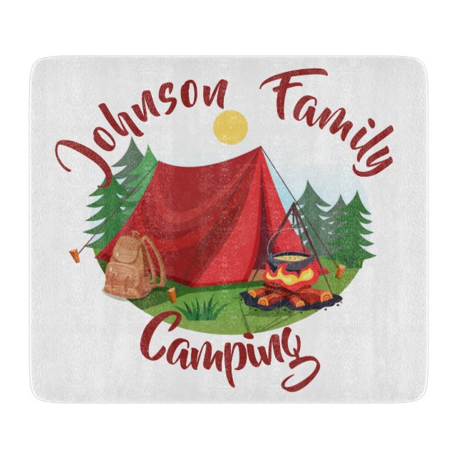 Personalised camping  cutting board (Front)