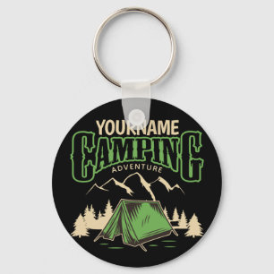 Personalised Camping Family Camp Trip Adventure  Key Ring