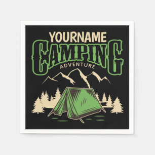 Personalised Camping Family Camp Trip Adventure Napkin