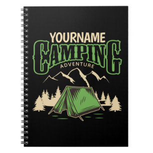 Personalised Camping Family Camp Trip Adventure  Notebook