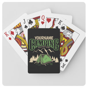 Personalised Camping Family Camp Trip Adventure   Playing Cards