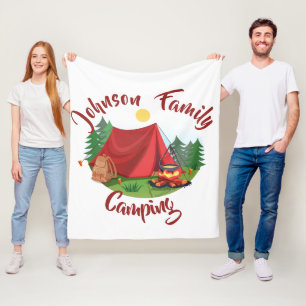 Personalised camping  fleece blanket