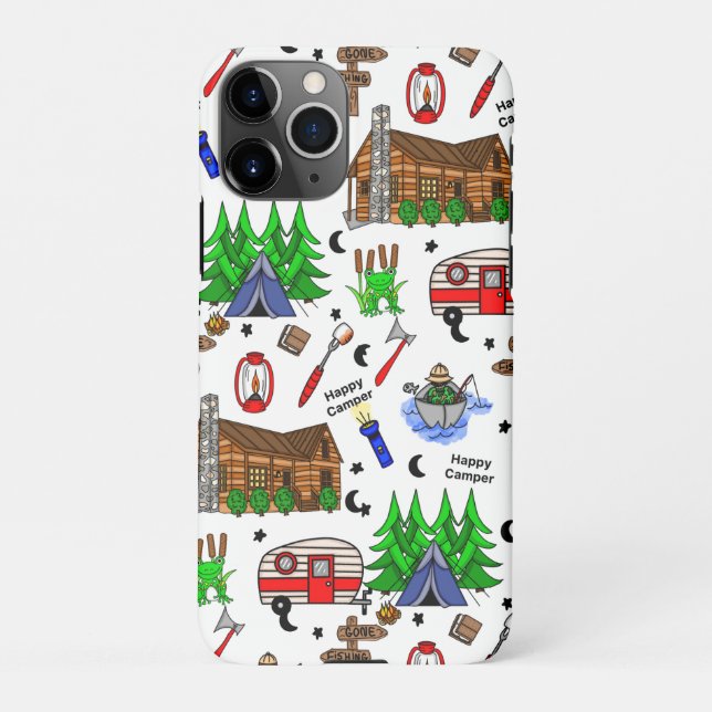 Personalised Camping Themed  Happy Camper     iPhone Case (Back)