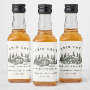 Personalised Camping Weekend Bachelor Party Liquor Bottle Label