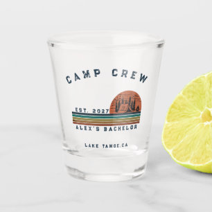 Personalised Camping Weekend Bachelor Party Shot Glass