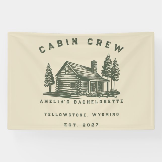 Personalised Camping Weekend Bachelorette Party Banner (Horizontal)