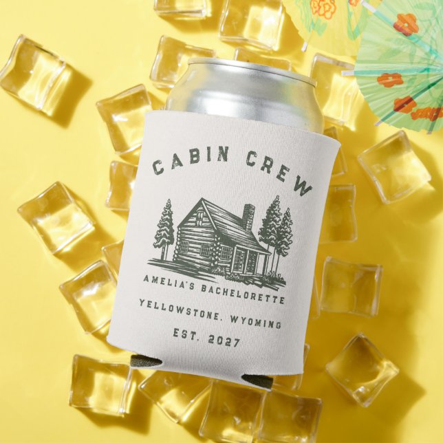 Personalised Camping Weekend Bachelorette Party Can Cooler (In Situ Summer)