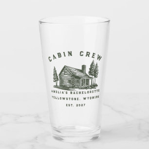 Personalised Camping Weekend Bachelorette Party Glass