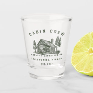 Personalised Camping Weekend Bachelorette Party Shot Glass