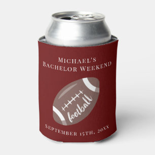 Personalised Can Cooler Bachelor Football Weekend