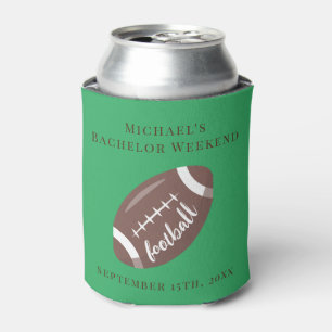 Personalised Can Cooler Bachelor Football Weekend