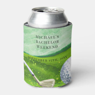 Personalised Can Cooler   Bachelor Golf Weekend