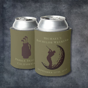 Personalised Can Cooler   Bachelor Golf Weekend