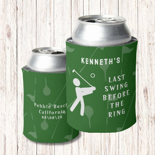 Personalised Can Cooler   Bachelor Golf Weekend