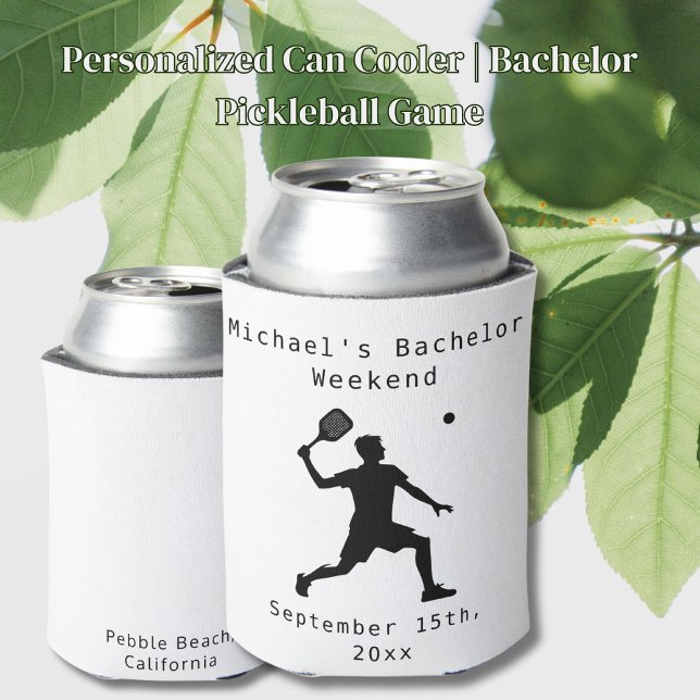 Personalised Can Cooler | Bachelor Pickleball Game (Creator Uploaded)