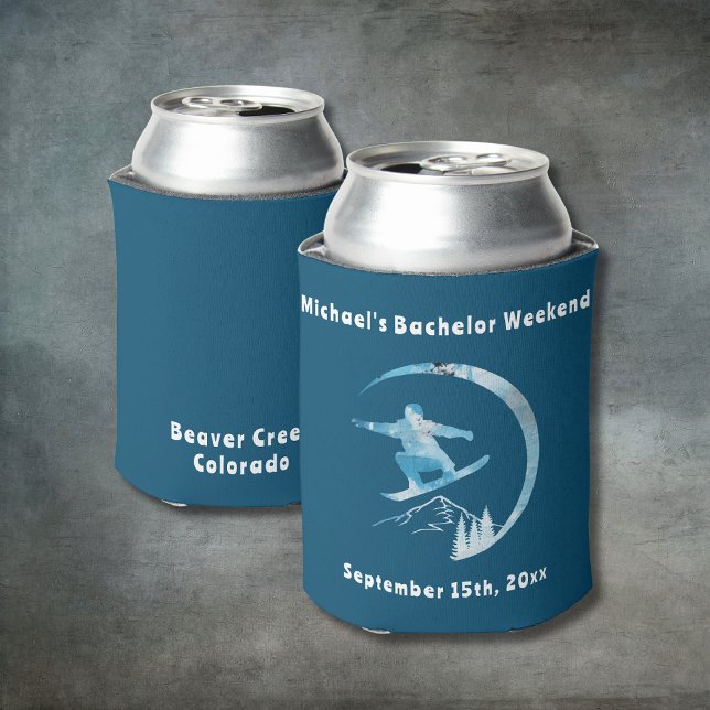 Personalised Can Cooler Bachelor Snowboard Weekend (Creator Uploaded)