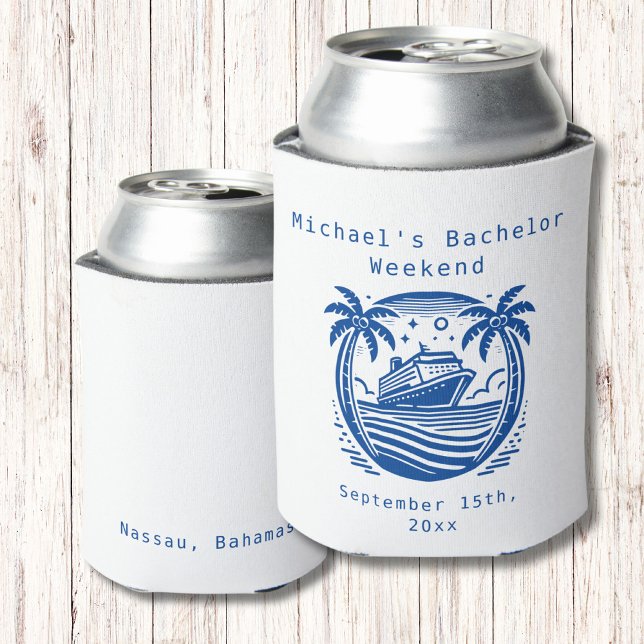 Personalised Can Cooler | Cruise Bachelor Party (Creator Uploaded)