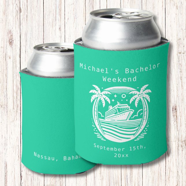 Personalised Can Cooler | Cruise Bachelor Party (Creator Uploaded)