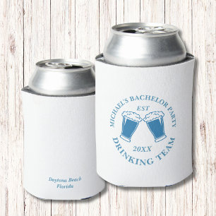 Personalised Can Cooler   Drinking Team Bachelor