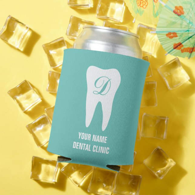 Personalised can cooler for dentist (In Situ Summer)
