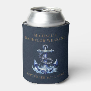 Personalised Can Cooler   Nautical Bachelor Party