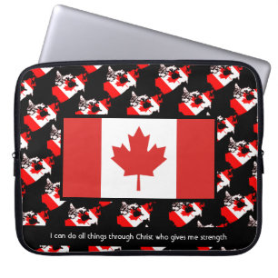 Personalised CANADA FLAG Laptop Sleeve