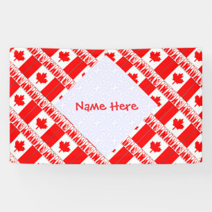 Personalised Canada Flag Party Banner