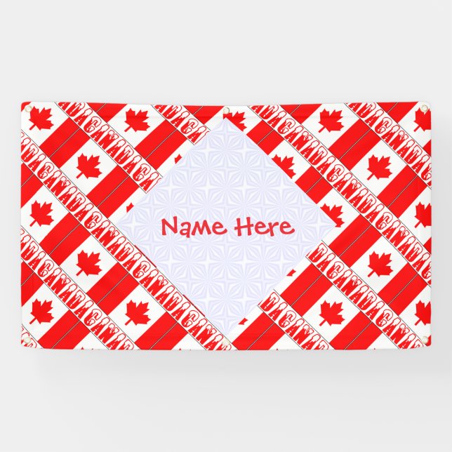 Personalised Canada Flag Party  Banner (Horizontal)
