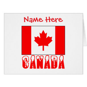 Personalised Canada Flag Patriotic Large Greeting 