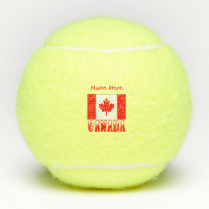 Personalised Canada Flag Patriotic Tennis Balls