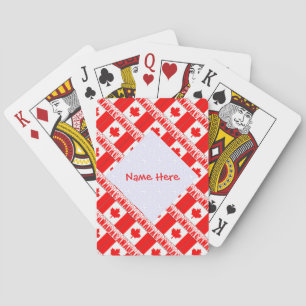 Personalised Canada Flag Playing Cards Gift