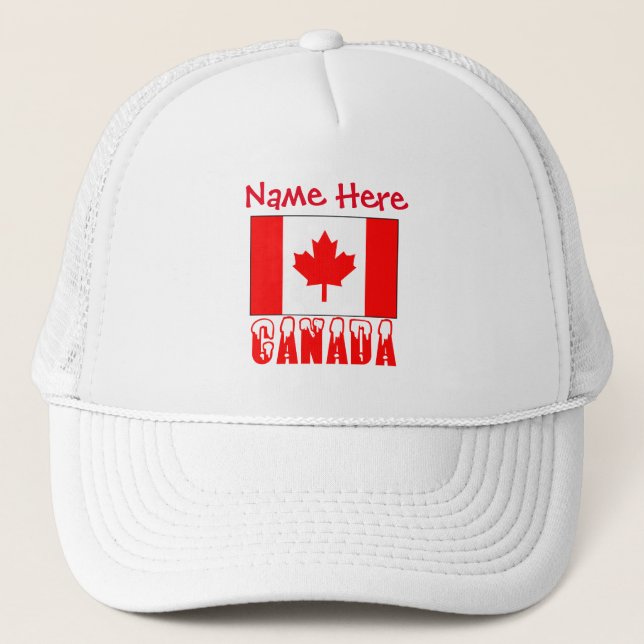 Personalised Canada Flag  Trucker Hat (Front)