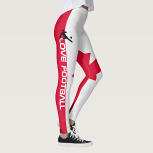 Personalised Canada Love Football Leggings