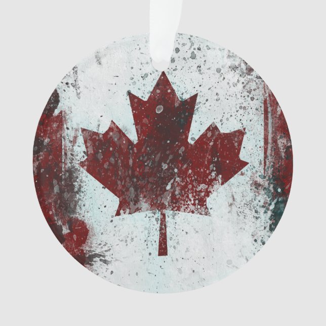 Personalised Canada Maple Leaf Ornament (Front)