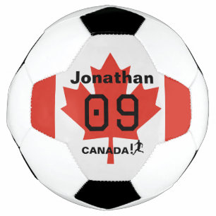 Personalised Canada Maple Leaf Soccer Gift Ball