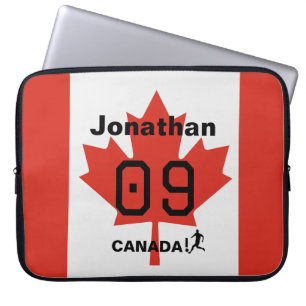 Personalised Canada Maple Leaf Tech Gift Laptop Sleeve