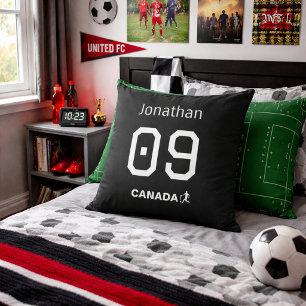 Personalised Canada Soccer Fan Room Decor Cushion