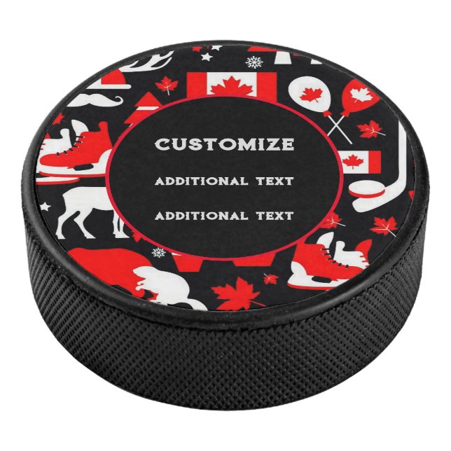 Personalised Canada Theme Hockey Puck (3/4)