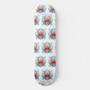 Personalised Cancer Crab Astrology Skateboard