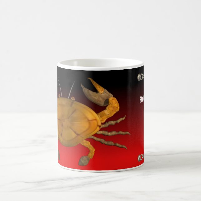 Personalised cancer wood crab by Valxart.com Coffee Mug (Center)