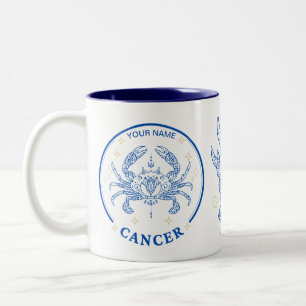 Personalised Cancer Zodiac 11 oz Two-Tone Coffee Mug