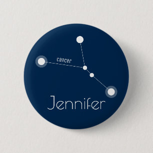 Personalised Cancer Zodiac Constellation 6 Cm Round Badge