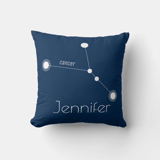 Personalised Cancer Zodiac Constellation Cushion (Front)