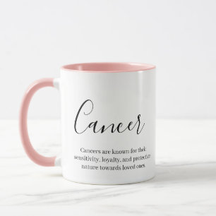 "Personalised Cancer Zodiac sign Name and quality" Mug