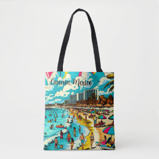 Personalised Cancun, Mexico with a Pop Art Vibe Tote Bag