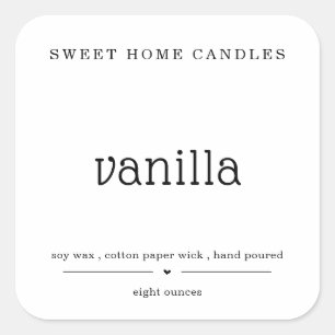 Personalised Candle Label Square Sticker
